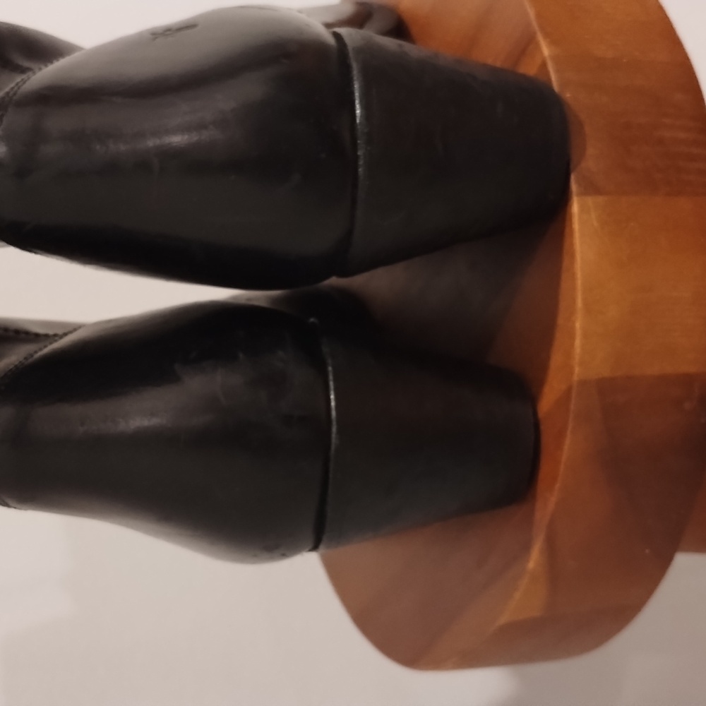 Frye Short Leather Black Boots Size 9 Jackie Button Wedge Boots NWT - Picture 5 of 6